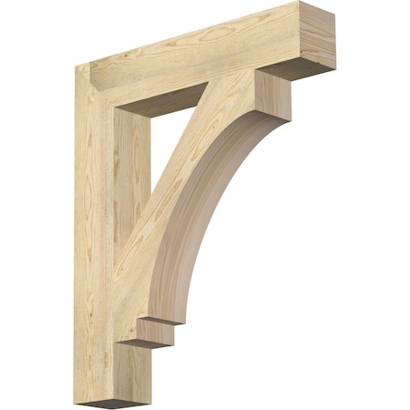 Ekena Millwork Imperial Block Rough Sawn Bracket, Douglas Fir, 6"W x 32"D x 38"H BKT06X32X38IMP05RDF